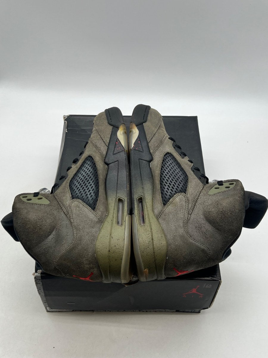 Jordan 5 Retro Fear Pack 12 (Moderately Worn Pre-Owned)JordanSequoia/Fire Red-Medium Olive-Black - Image 9