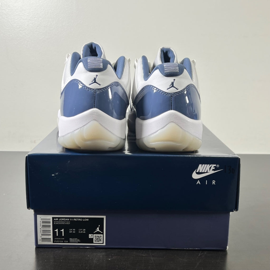 Jordan 11 Retro Low Diffused Blue 11 (Lightly Worn Pre-Owned)JordanWhite/Midnight Navy/Diffused Blue/Football Grey - Image 4