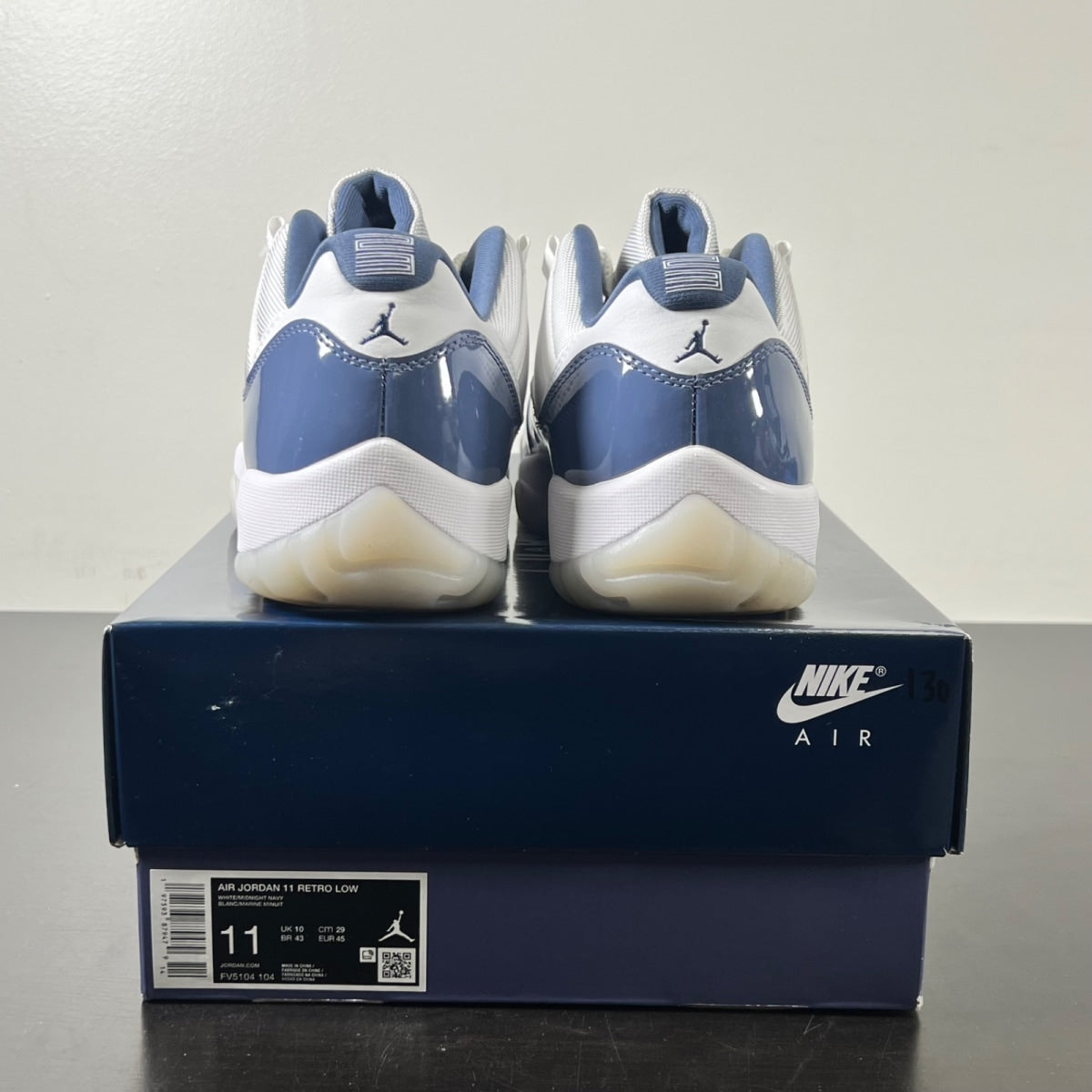 Jordan 11 Retro Low Diffused Blue 11 (Lightly Worn Pre-Owned)JordanWhite/Midnight Navy/Diffused Blue/Football Grey - Image 4