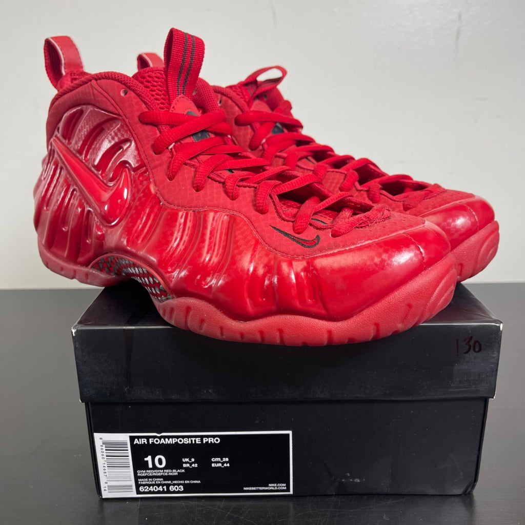 Nike Air Foamposite Pro Red October 10 (Moderately Worn Pre-Owned)NikeGym Red/Gym Red-Black - Image 1