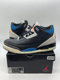 Jordan 3 Retro OG Rare Air 11 (Moderately Worn Pre-Owned)JordanBlack/Chile Red/Neutral Grey/Military Blue/Coconut Milk - Image 1