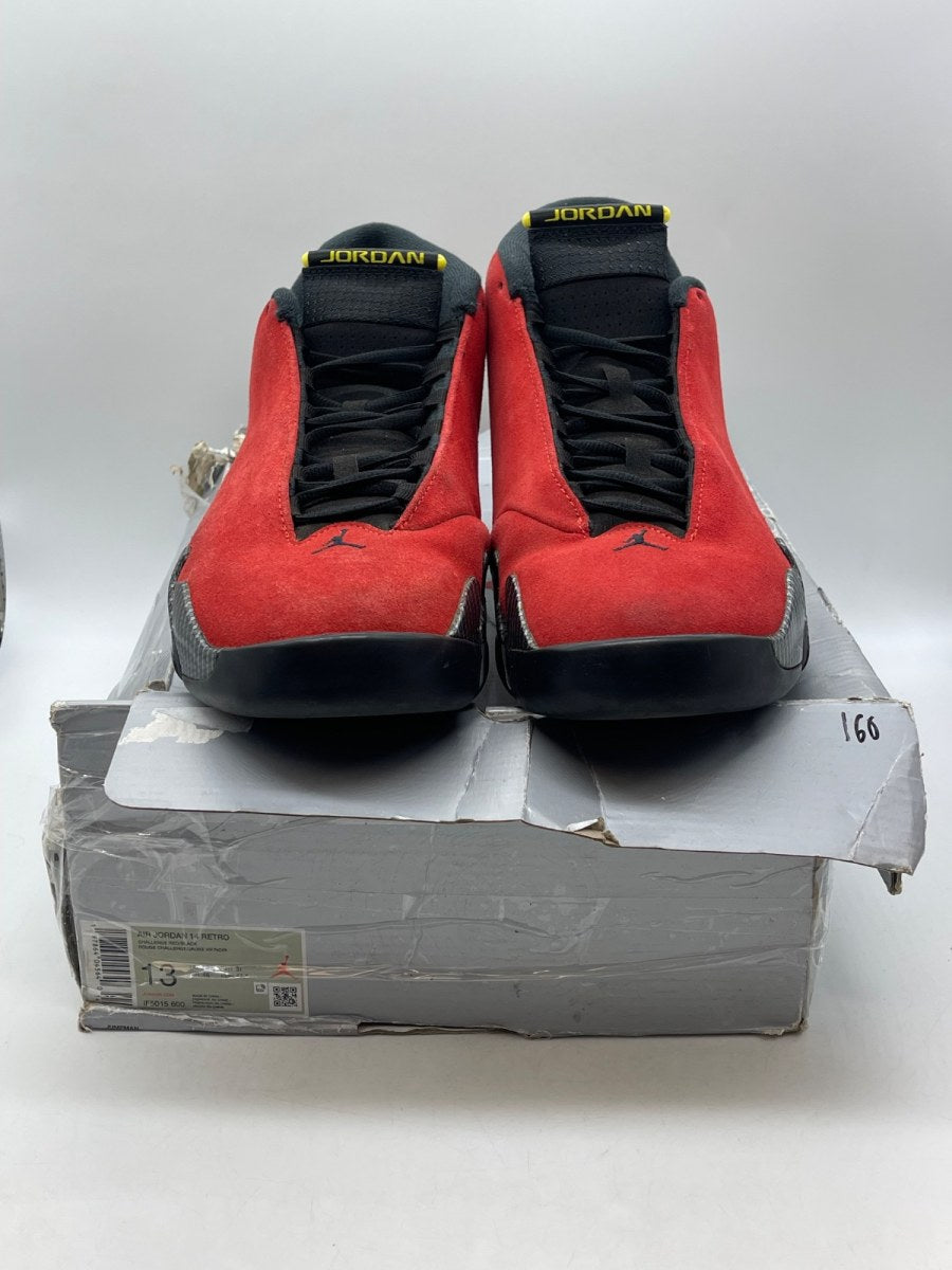 Jordan 14 Retro Ferrari (2025) 13 (Moderately Worn Pre-Owned)JordanChallenge Red/Black-Vibrant Yellow-Anthracite - Image 2