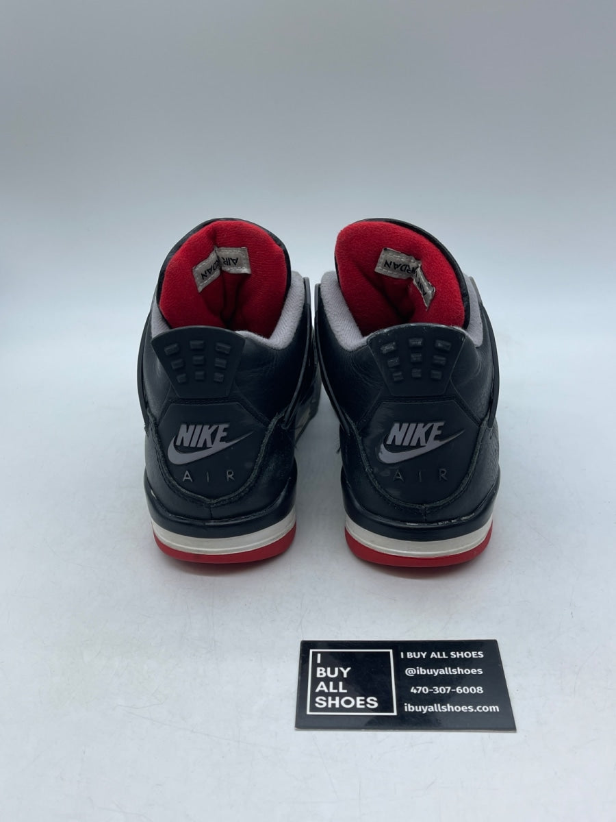 Jordan 4 Retro Bred Reimagined (GS) 5.5Y (Heavily Worn Pre-Owned) - Image 3
