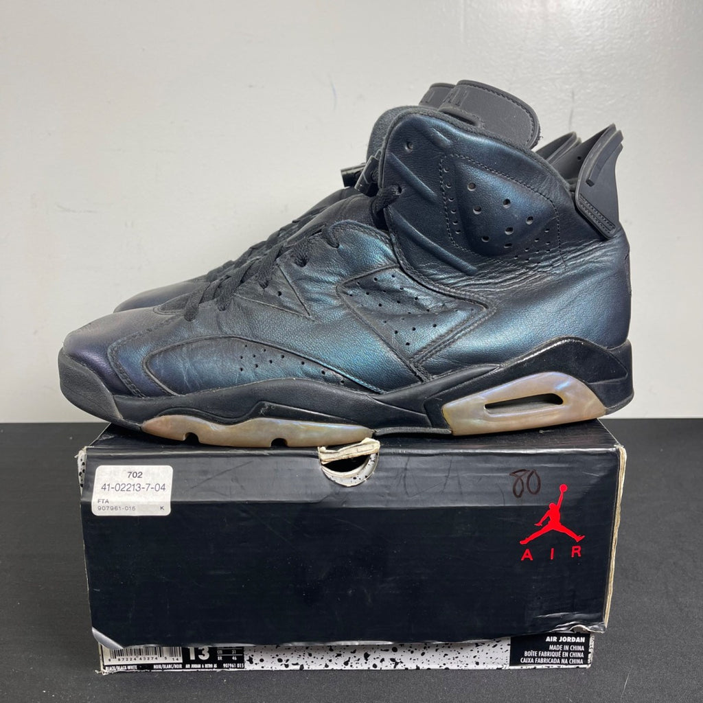 Jordan 6 Retro All-Star Chameleon (2017) 13 (Moderately Worn Pre-Owned)JordanBlack/Black-Metallic Silver-White - Image 3