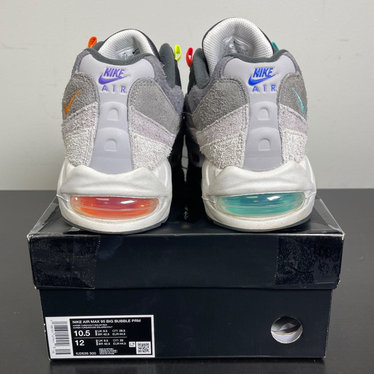 Nike Air Max 95 OG Big Bubble Greedy (2026) 10.5 (Moderately Worn Pre-Owned)NikeHyper Turquoise/Volt/Solar Red - Image 4
