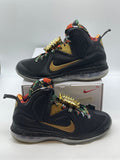 Nike LeBron 9 Watch the Throne (2022) 9 (Moderately Worn Pre-Owned)NikeBlack/Metallic Gold - Image 1