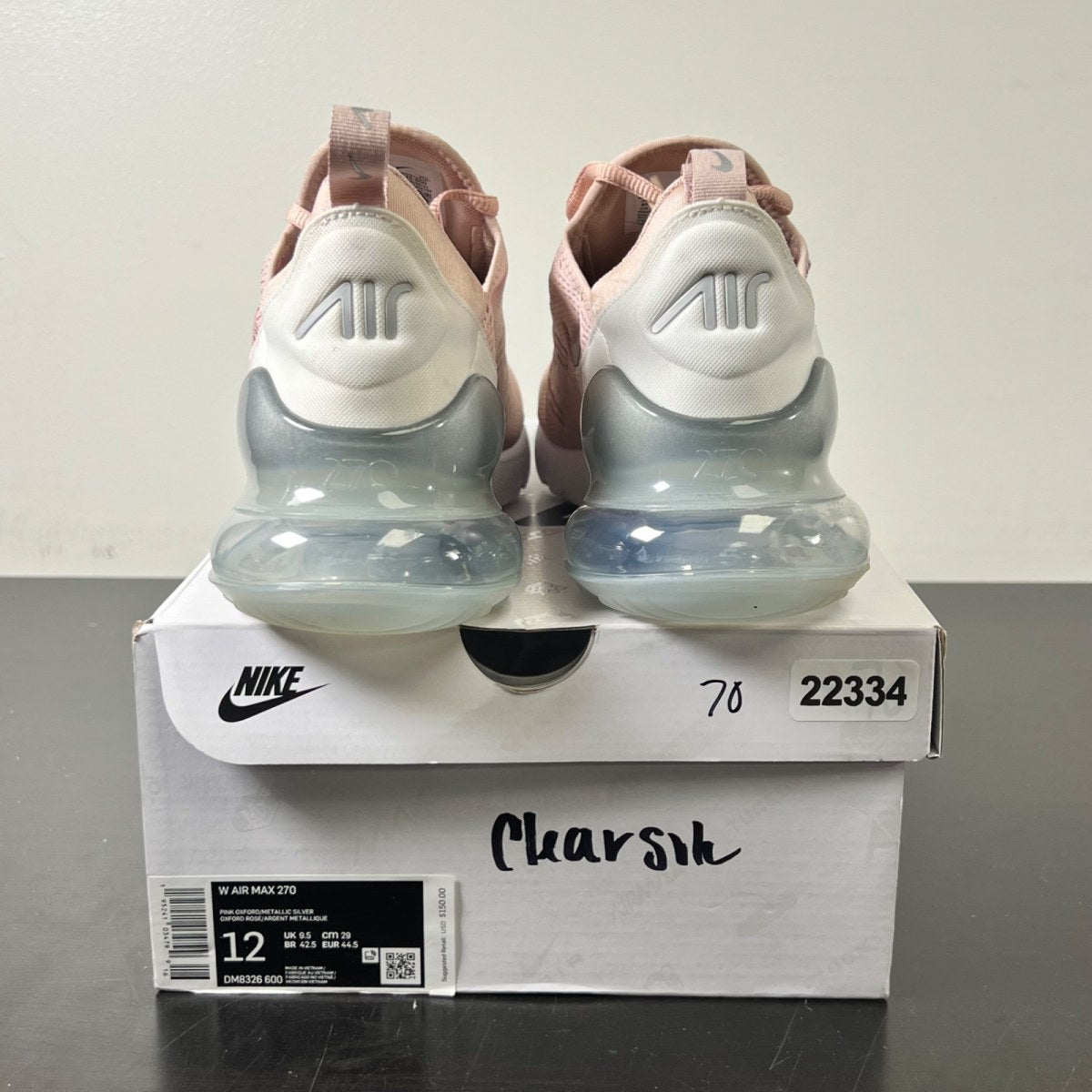 Nike Air Max 270 Pink Oxford (Women's) (Size 12W) - Image 6