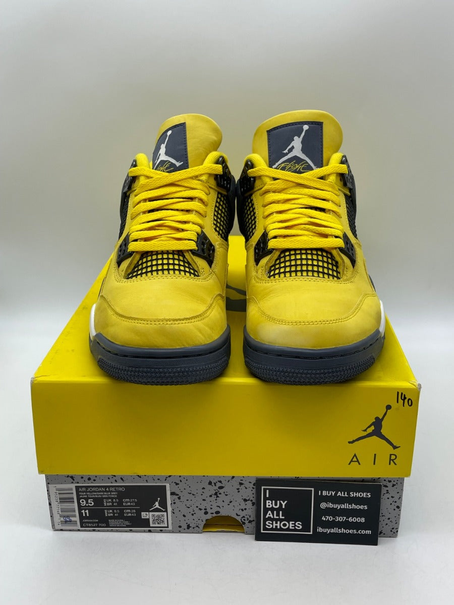 Jordan 4 Retro Lightning (2021) 9.5 (Moderately Worn Pre-Owned) - Image 2