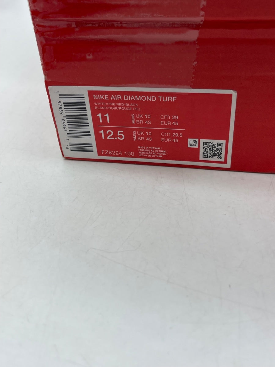 Nike Air Diamond Turf 49ers (2025) 11 (Moderately Worn Pre-Owned)NikeWhite/Fire Red/Black/Metallic Gold - Image 9