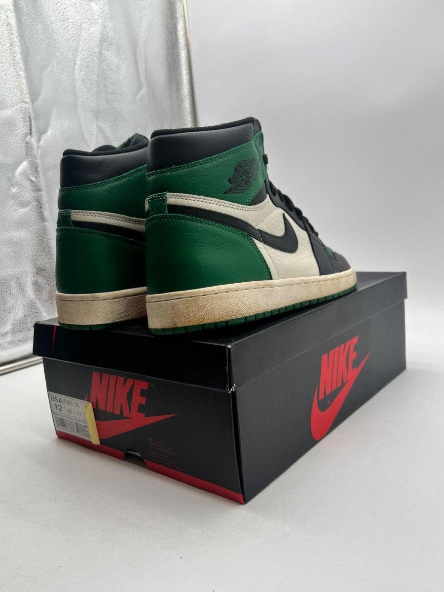 Jordan 1 Retro High Pine Green 12 (Moderately Worn Pre-Owned)JordanPine Green/Sail-Black - Image 3