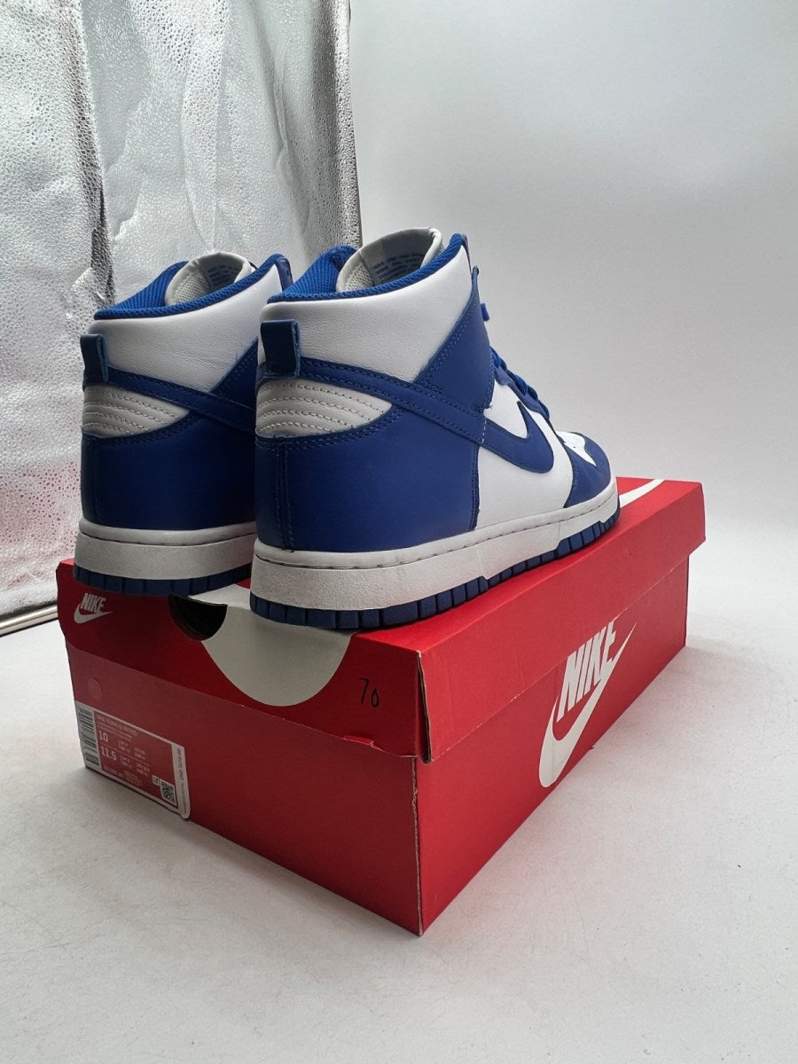 Nike Dunk High Game Royal 10 (Moderately Worn Pre-Owned)NikeWhite/Game Royal-Total Orange - Image 5