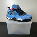 Jordan 4 Retro Travis Scott Cactus Jack 10 (New Pre-Owned)JordanUniversity Blue/Black-Varsity Red - Image 1