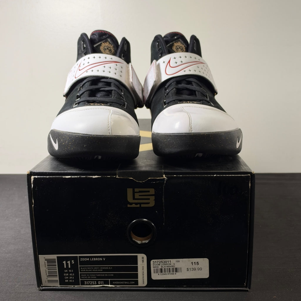Nike LeBron 5 Black Crimson Black (Size 11.5) - Image 2