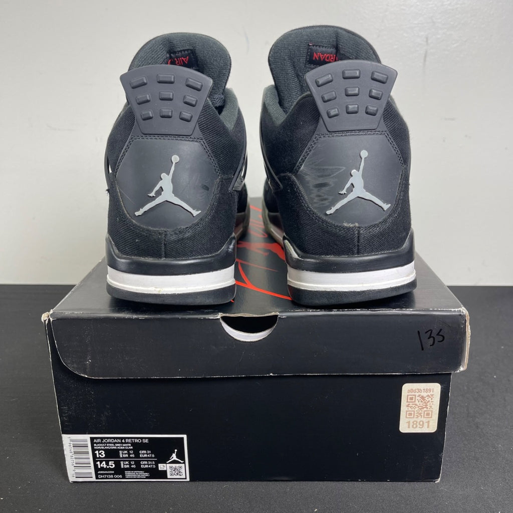 Jordan 4 Retro SE Black Canvas (Size 13) - Image 4