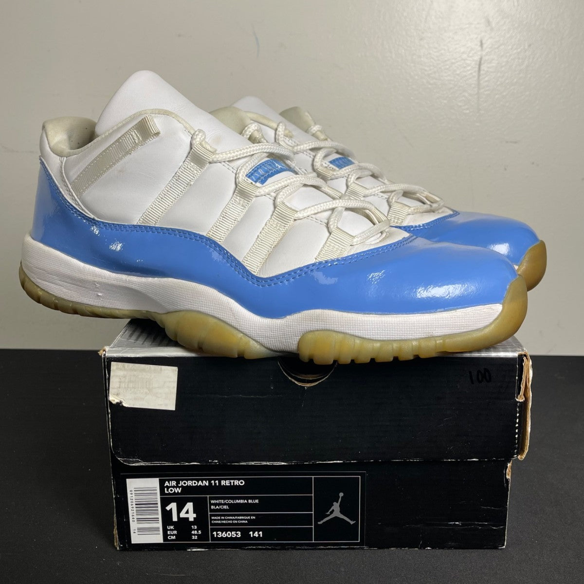Jordan 11 Retro Low Columbia Blue (2001) (Size 14) - Image 1