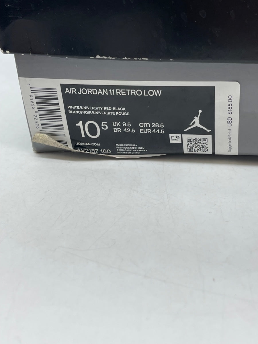 Jordan 11 Retro Low Concord Bred 10.5 (Moderately Worn Pre-Owned)JordanWhite/Gym Red-Black-True Red - Image 9