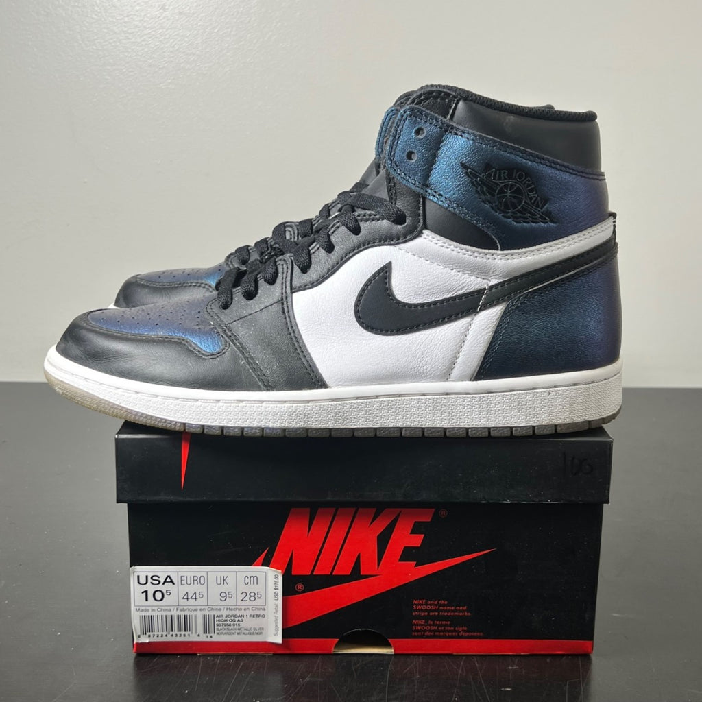 Jordan 1 Retro All-Star Chameleon (2017) 10.5 (Lightly Worn Pre-Owned)JordanBlack/Black-Metallic Silver-White - Image 3