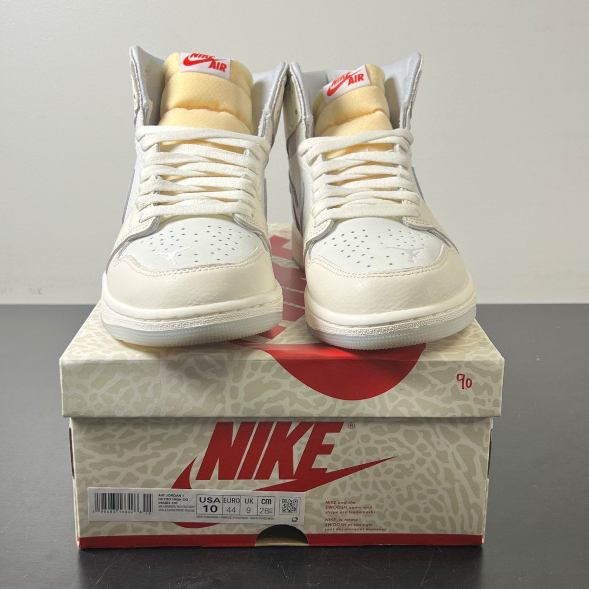 Jordan 1 Retro High OG Sail University Red 10 (Lightly Worn Pre-Owned)Jordan - Image 2