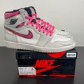 Jordan 1 Retro High OG Defiant SB NYC to Paris 13 (Moderately Worn Pre-Owned)JordanLight Bone/Black-Crimson Tint-Hyper Pink - Image 1