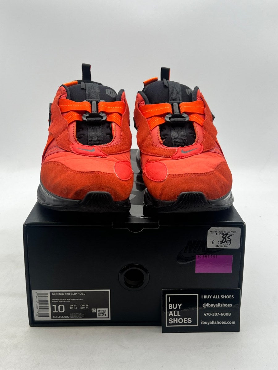 Nike Air Max 720 Slip OBJ Team Orange 10 (Moderately Worn Pre-Owned) - Image 2