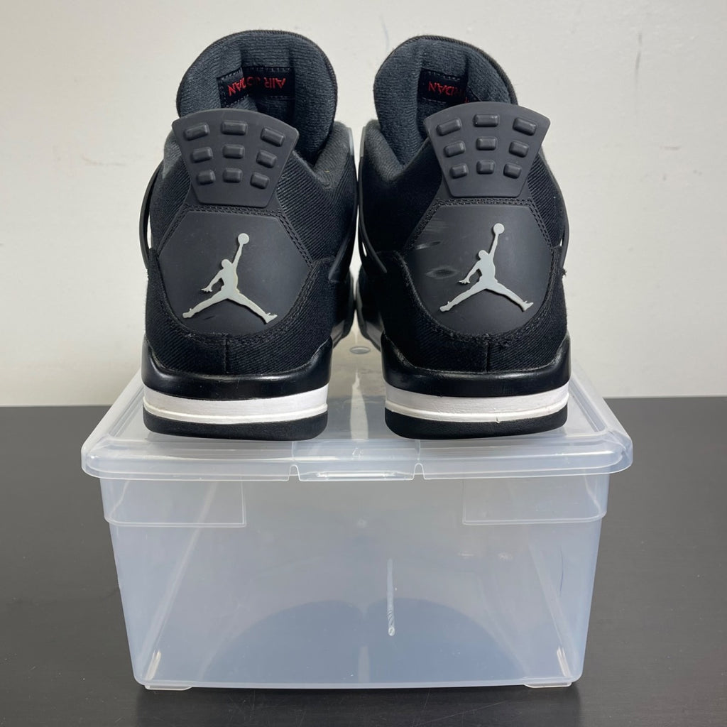 Jordan 4 Retro SE Black Canvas 11.5 (Moderately Worn Pre-Owned)JordanBlack/Light Steel Grey/White/Fire Red - Image 4