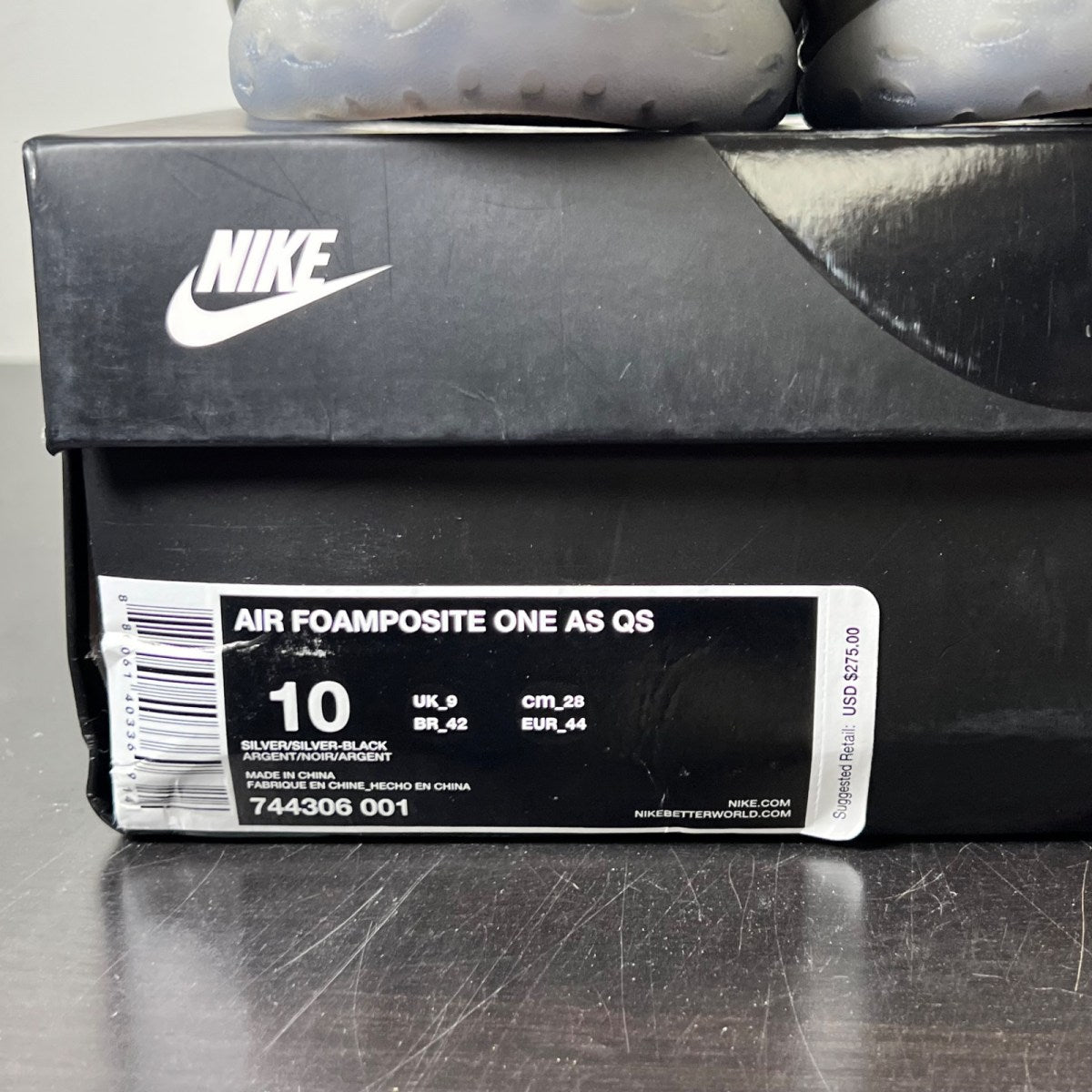 Nike Air Foamposite One Chromeposite 10 (Lightly Worn Pre-Owned)NikeMetallic Silver/Metallic Silver-Black - Image 5