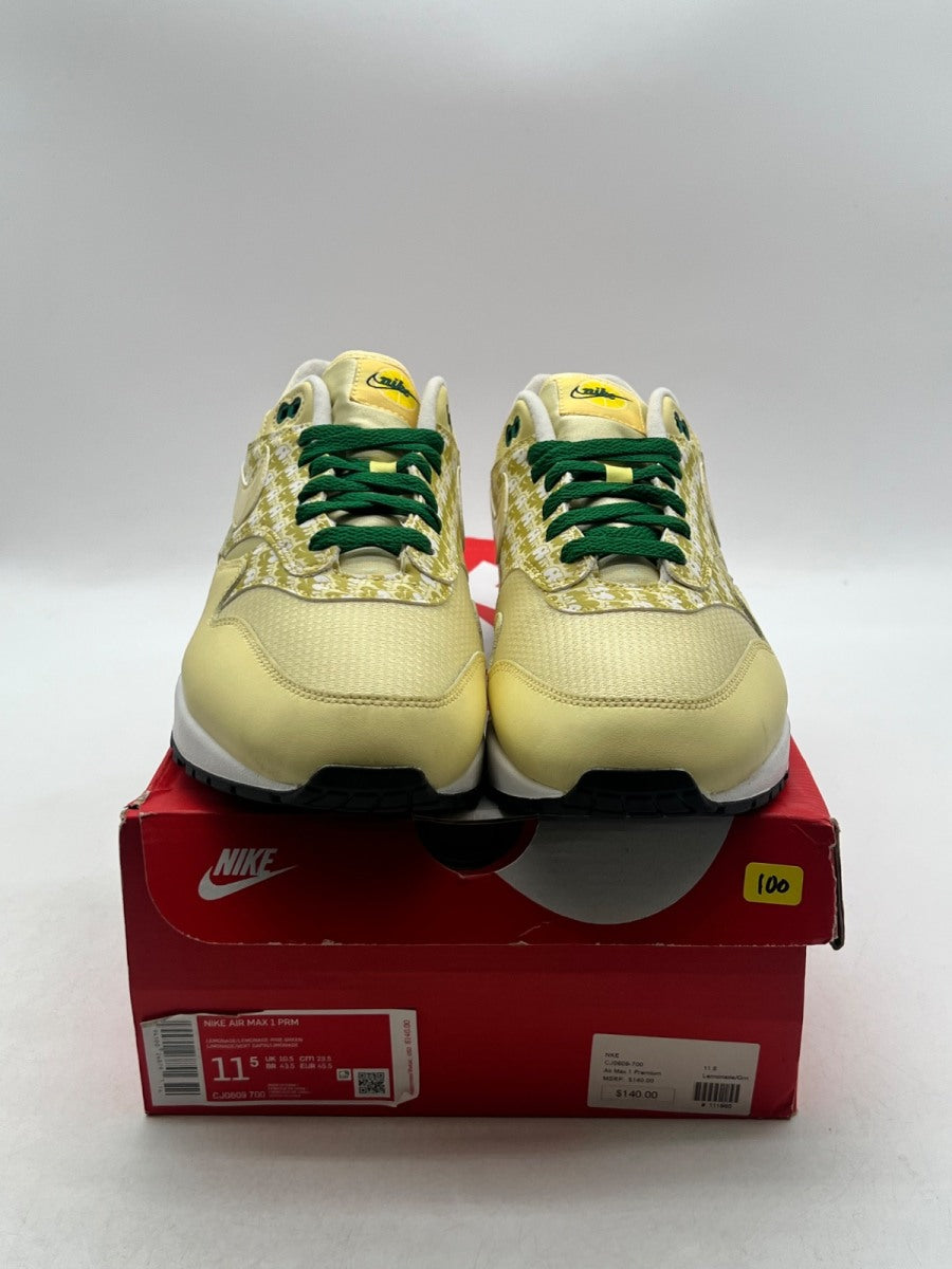 Nike Air Max 1 Lemonade (2020) 11.5 (Lightly Worn Pre-Owned)NikeLemonade/Lemonade-Pine Green-True White - Image 2