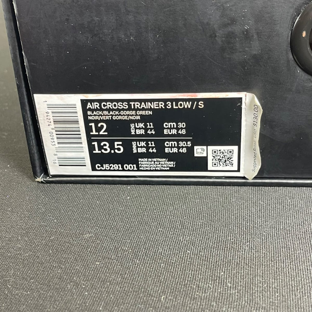 Nike Cross Trainer Low Supreme Black Green Red (Size 12) - aux
