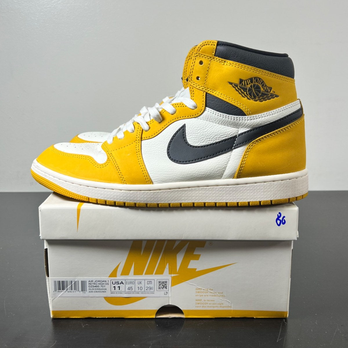 Jordan 1 Retro High OG Yellow Ochre (Size 11) - Image 4