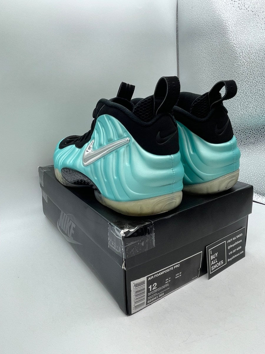Air Nike Foamposite Pro Island Green 12 (Moderately Worn Pre-Owned) - Image 4