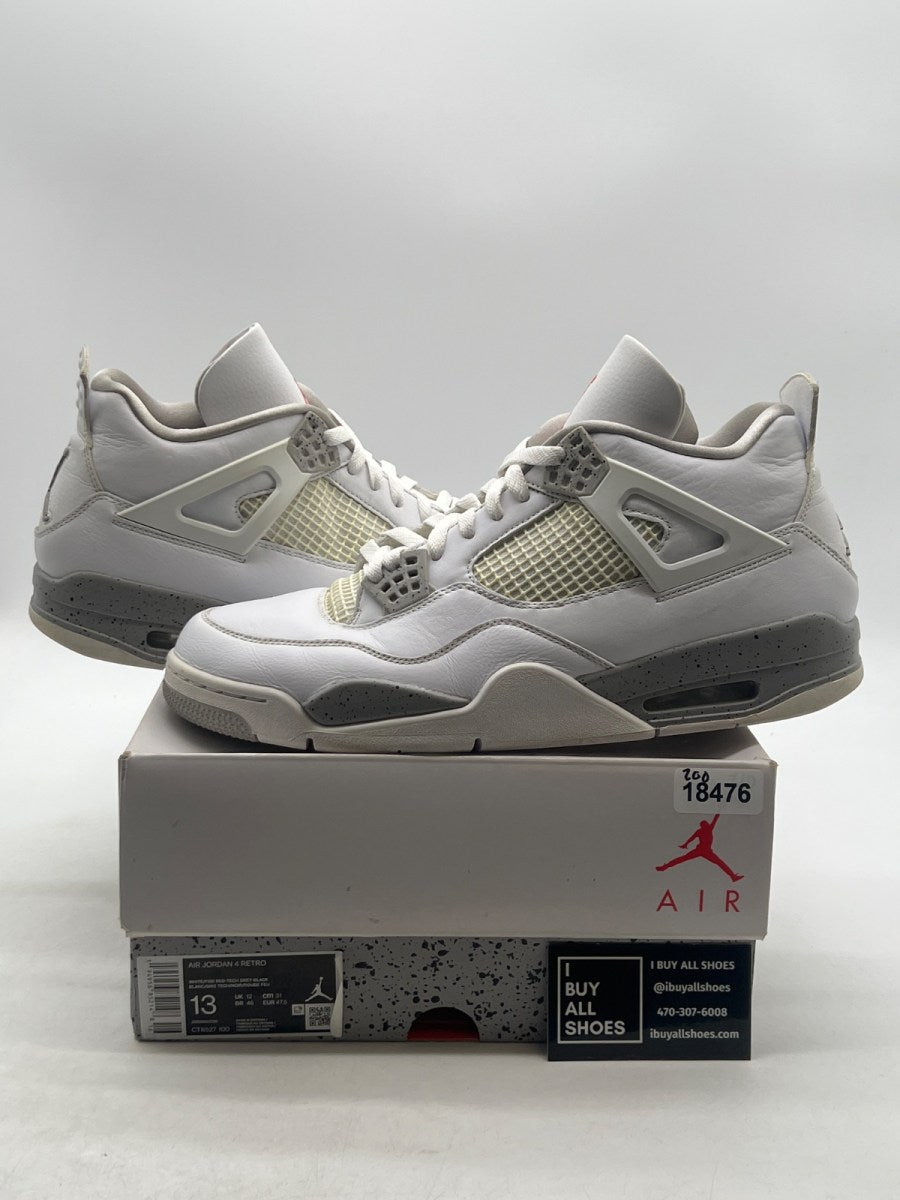 Jordan 4 Retro White Oreo (2021) 13 (Moderately Worn Pre-Owned) - Image 1