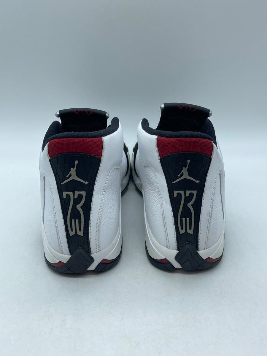 Jordan 14 Retro Black Toe (2014) 10.5 (Moderately Worn Pre-Owned)JordanWhite/Black-Varsity Red-Metallic Silver - Image 3