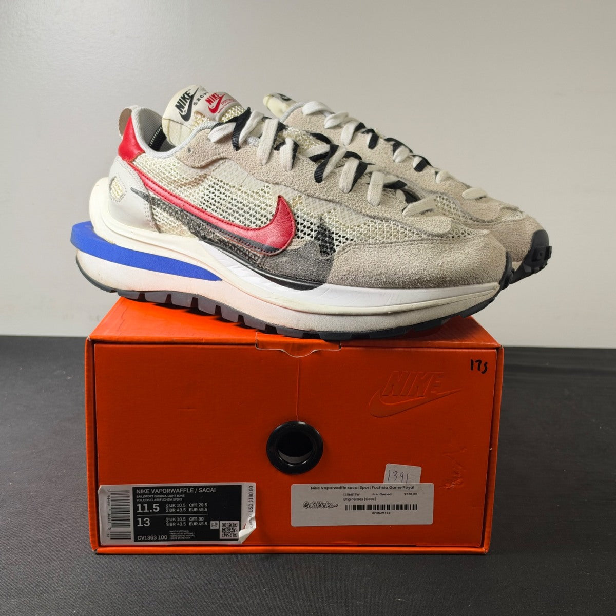 Nike Vaporwaffle sacai Sport Fuchsia Game Royal (Size 11.5) - Image 1
