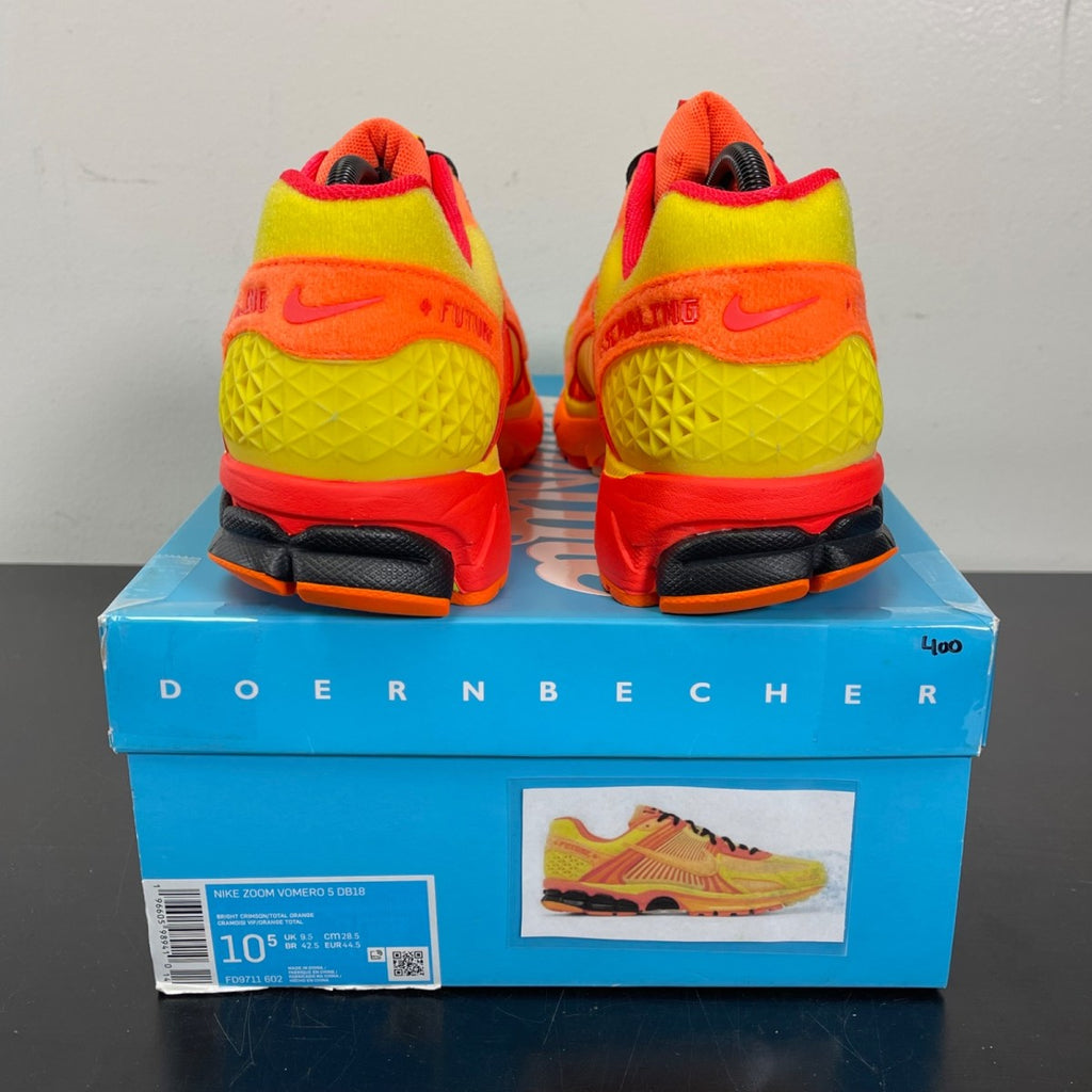 Nike Zoom Vomero 5 Doernbecher 10.5 (Moderately Worn Pre-Owned)NikeBright Crimson/Total Orange/Yellow Strike - Image 4