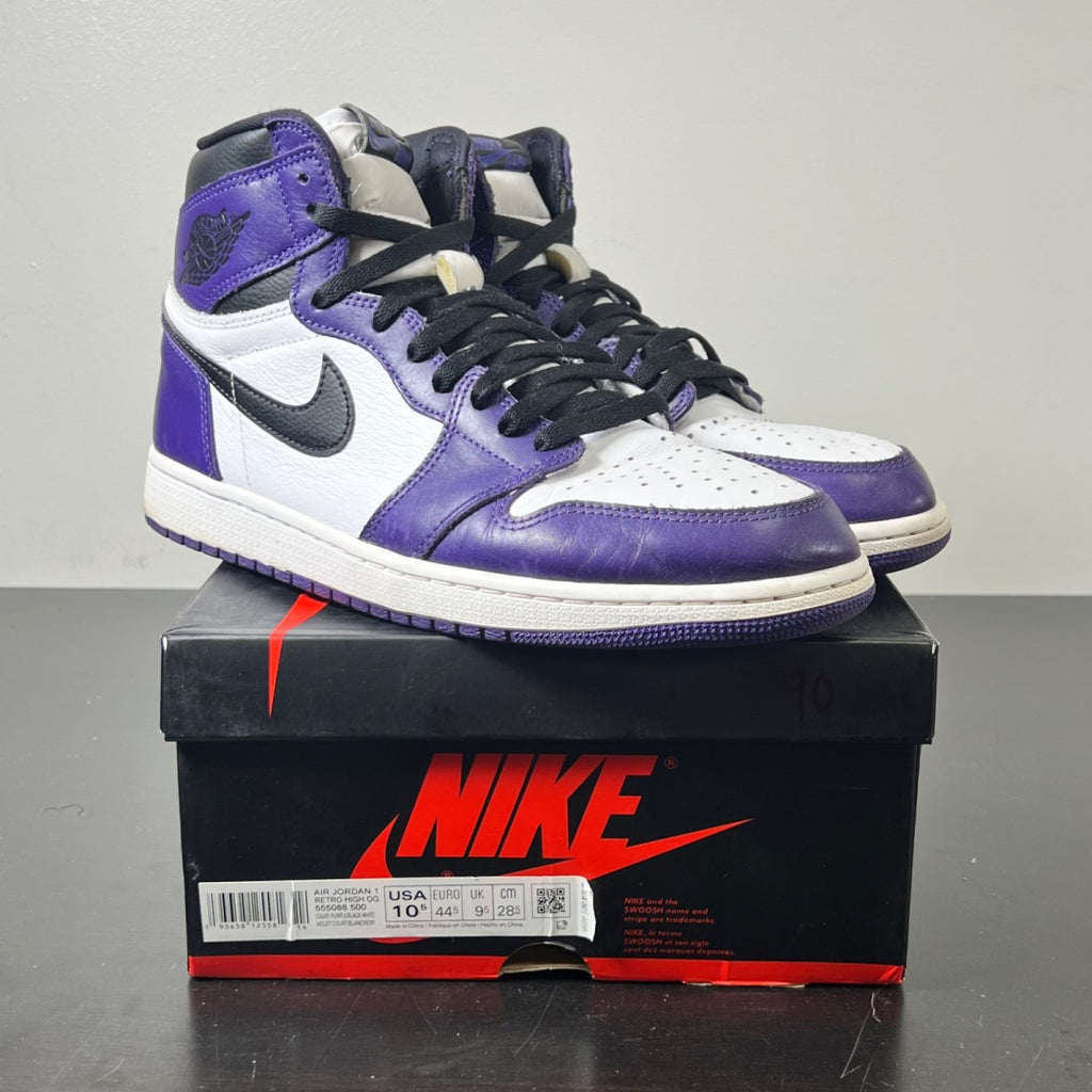 Jordan 1 Retro High Court Purple White (Size 10.5) - Image 1