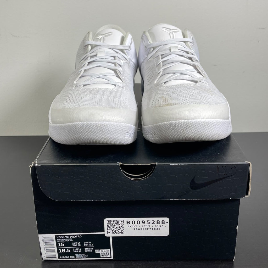 Nike Kobe 8 Protro Halo 15 (Moderately Worn Pre-Owned)NikeWhite/White-White - Image 2