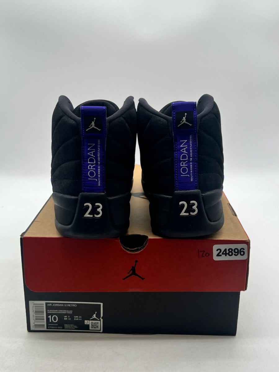Jordan 12 Retro Black Dark Concord 10 (Lightly Worn Pre-Owned)JordanBlack/Black-Dark Concord - Image 5