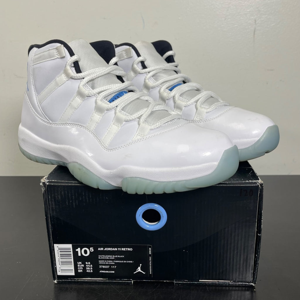 Jordan 11 Retro Legend Blue (2014) 10.5 (Moderately Worn Pre-Owned)JordanWhite/Black-Legend Blue - Image 1