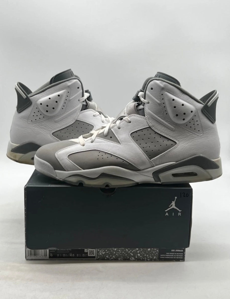 Jordan 6 Retro Cool Grey 15 (Moderately Worn Pre-Owned)JordanWhite/Medium Grey/Cool Grey - Image 1