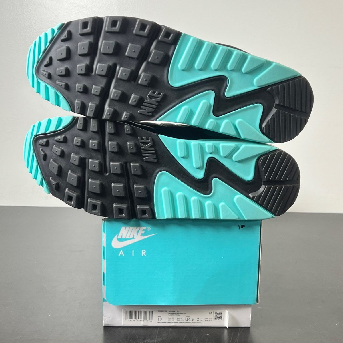 Nike Air Max 90 Recraft Turquoise 13 (Lightly Worn Pre-Owned)NikeWhite/Particle Grey-Black-Turquoise - Image 5