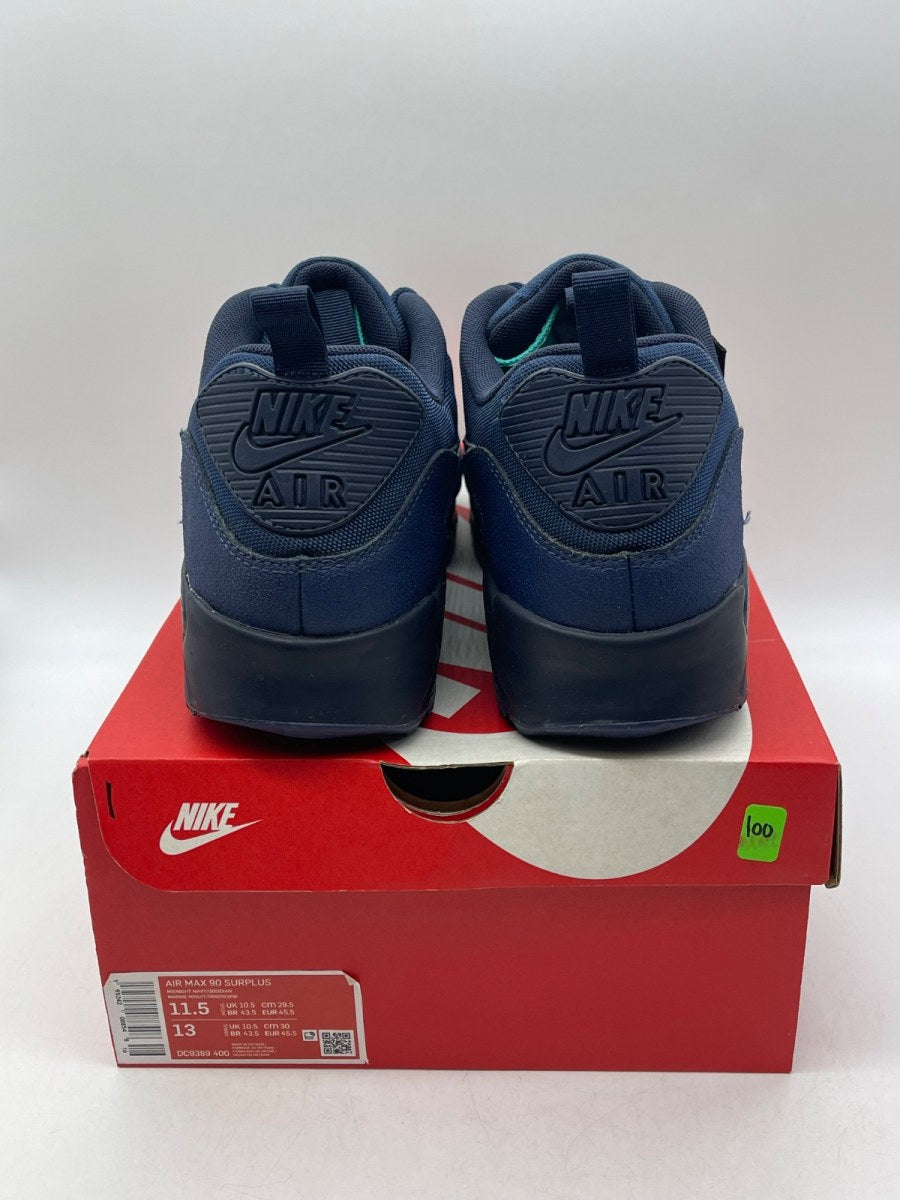 Nike Air Max 90 Surplus Midnight Navy 11.5 (Moderately Worn Pre-Owned)NikeMidnight Navy/Obsidian-Hyper Jade - Image 3
