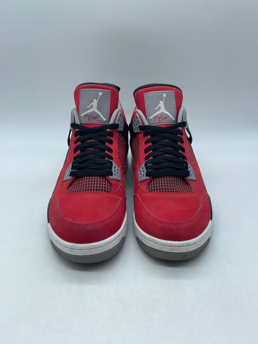 Jordan 4 Retro Toro Bravo 13 (Moderately Worn Pre-Owned)JordanFire Red/White-Black-Cement Grey - Image 2
