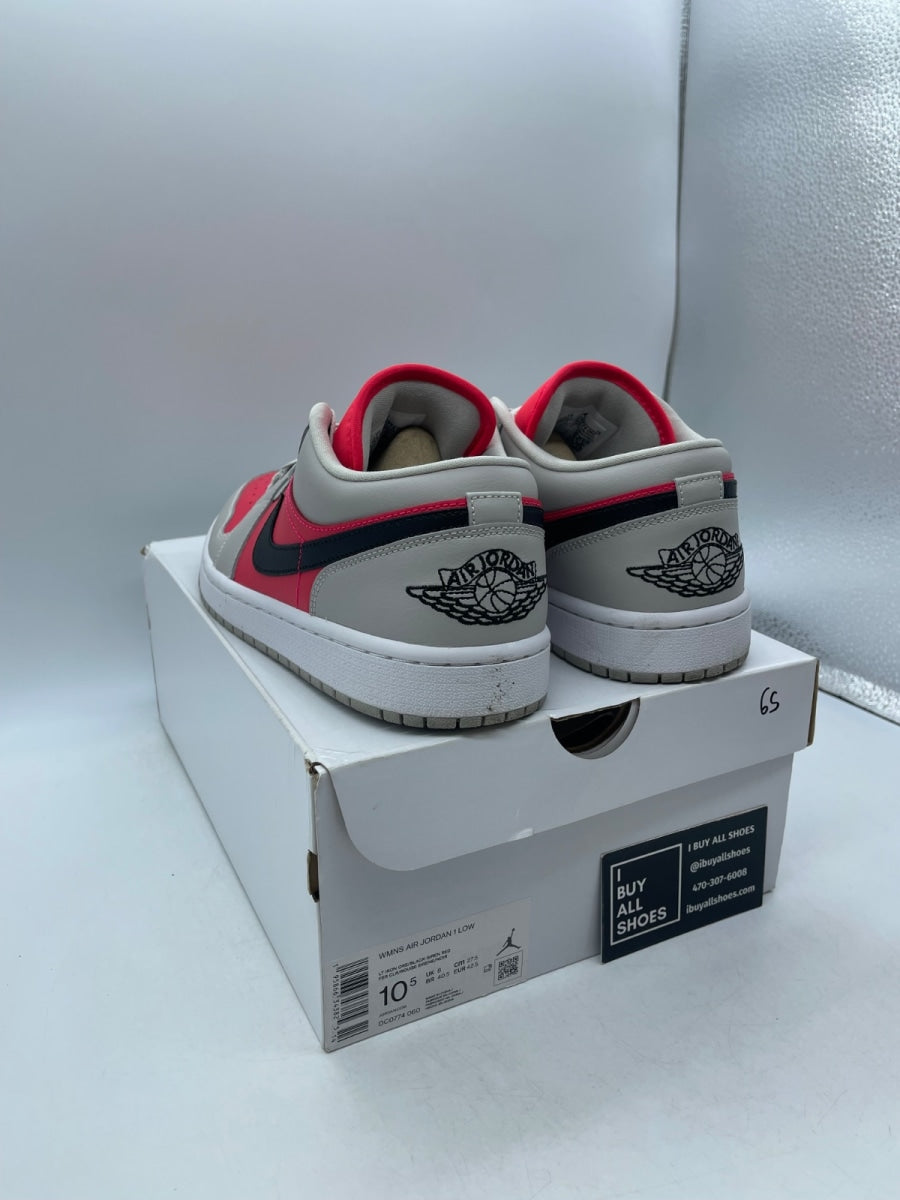 Jordan 1 Retro Low Light Iron Ore Siren Red (Women's) 10.5W (Moderately Worn Pre-Owned) - Image 4