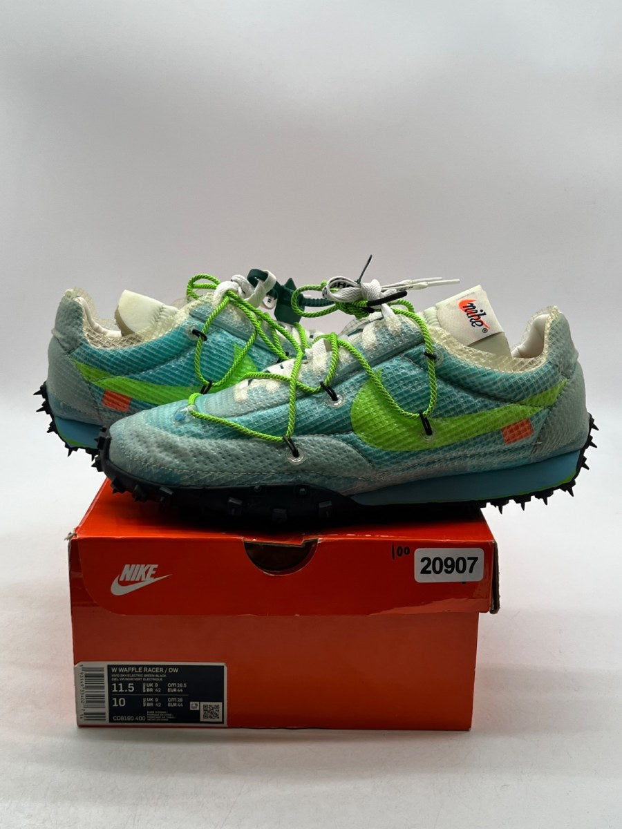 Nike Waffle Racer Off-White Vivid Sky (Women's) 11.5W (Lightly Worn Pre-Owned) - Image 1