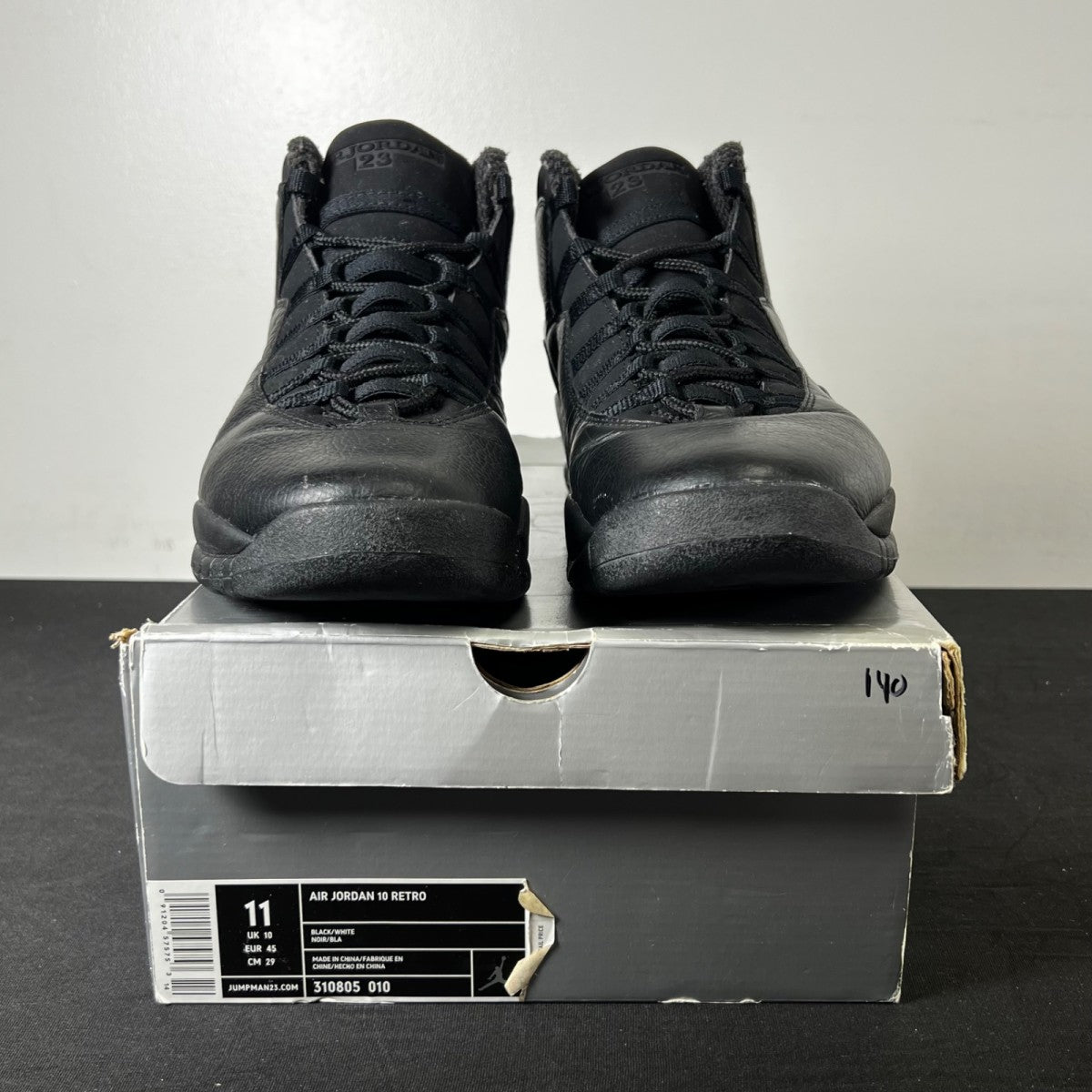 Jordan 10 Retro Blackout 11 (Heavily Worn Pre-Owned)JordanBlack/White - Image 2