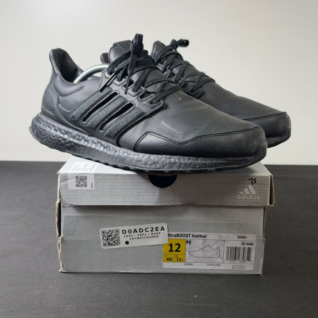 adidas Ultra Boost Leather Black (Size 12) - aux