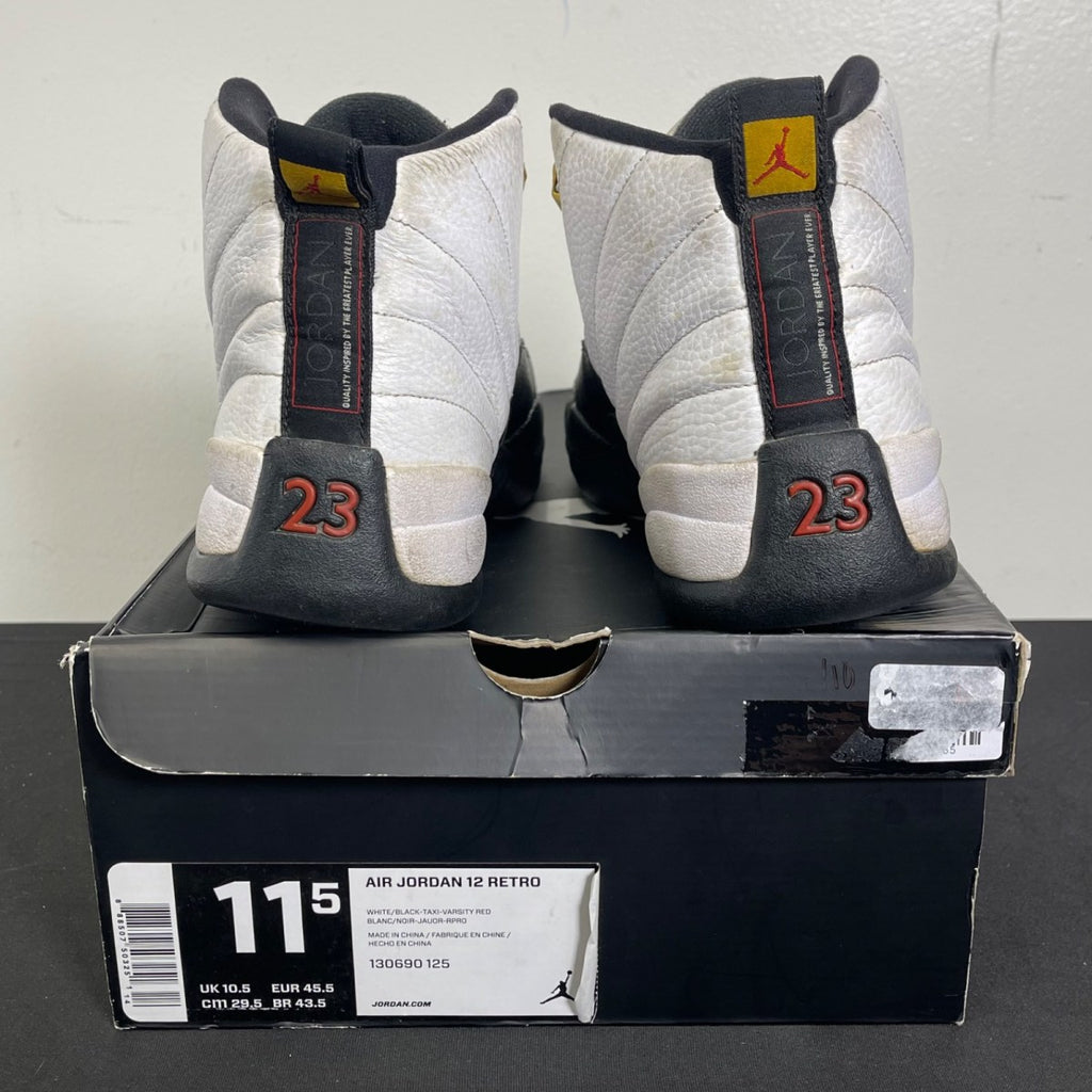 Jordan 12 Retro Taxi (2013) 11.5 (Moderately Worn Pre-Owned)JordanWhite/Black-Taxi - Image 4