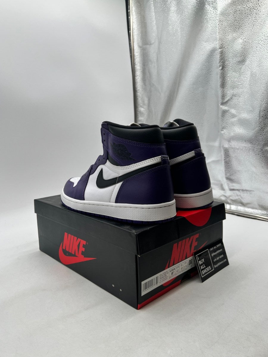 Jordan 1 Retro High Court Purple White 9.5 (Lightly Worn Pre-Owned) - Image 4