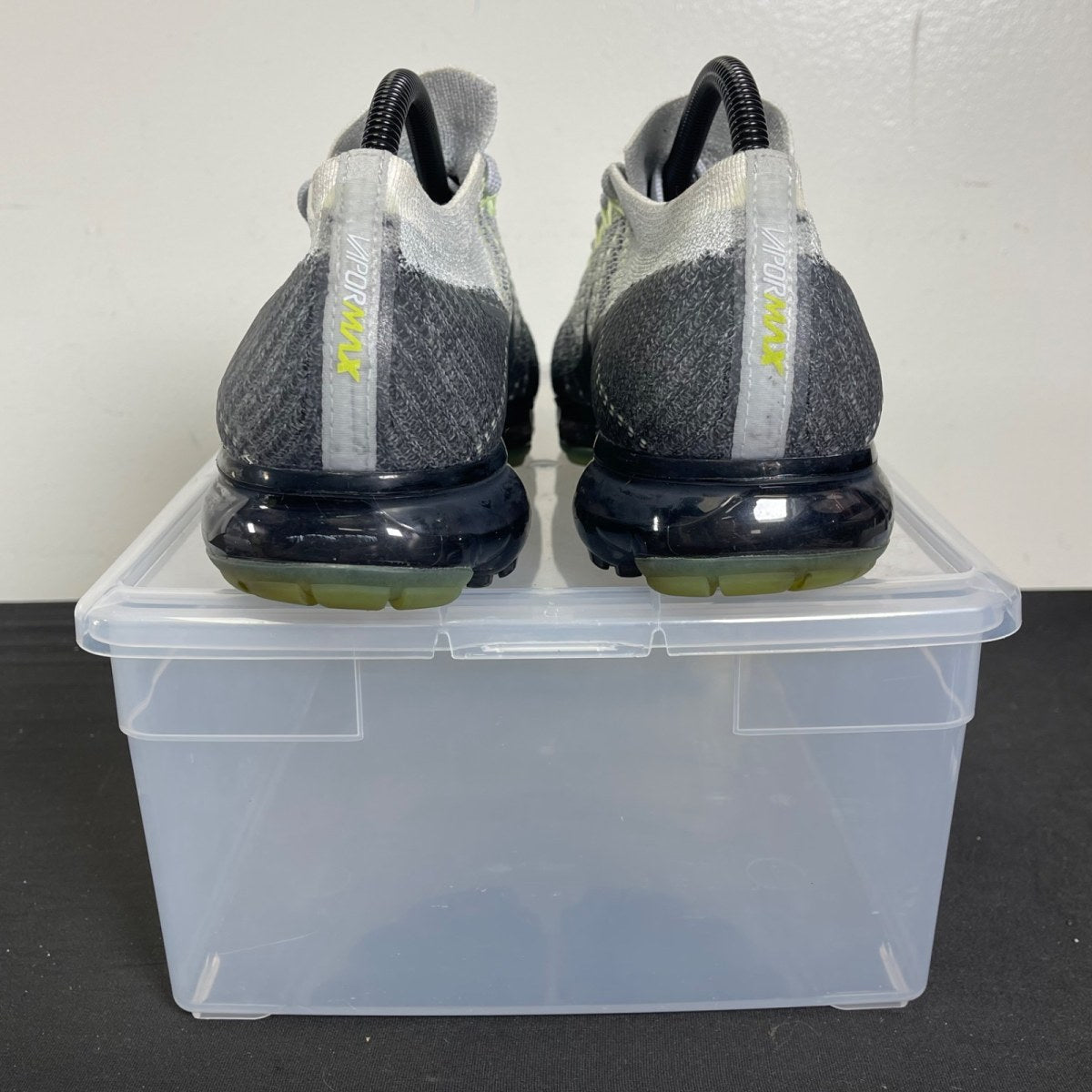 Nike Air VaporMax Grey Neon 9.5 (Moderately Worn Pre-Owned)NikePure Platinum/Anthracite-White-Dark Grey - Image 4