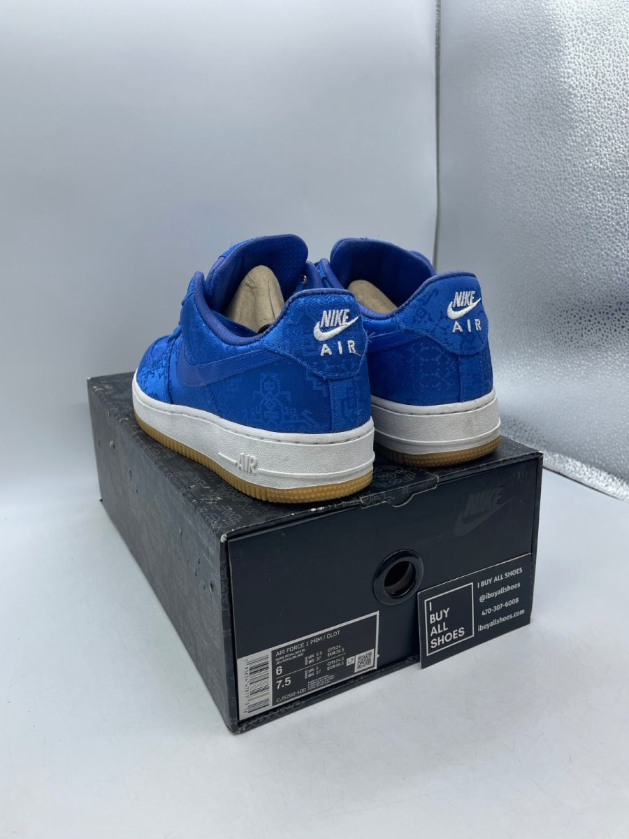Nike Air Force 1 Low CLOT Blue Silk 6 (Moderately Worn Pre-Owned) - Image 4